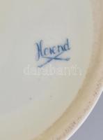 Herendi virágmintás porcelán váza, kézzel festett, jelzett, kis kopásnyomokkal, m: 26,5 cm