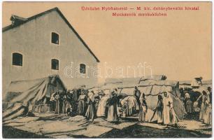 1913 Nyírbátor, M. kir. dohánybeváltó hivatal, munkásnők munka közben. W.L. 2224.