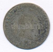 1820B 5kr Ag "I. Ferenc" T:3 patina Hungary 1820B 5 Kreuzer Ag "Franz I" C:F pat...
