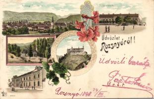 1898 Rozsnyó school, bath Litho