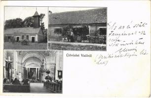1906 Vál (Fejér), Tűzoltó szertár és torony, templom belső, villa, kúria