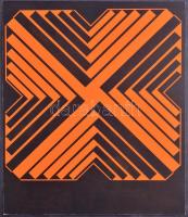 Fajó János (1937-2018): Narancs-fekete átlók (cím nélkül). Szitanyomat, karton. Jelzés nélkül. Lapméret: 35x29 cm. Ritka színváltozat!