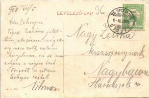 1908 Békéscsaba, Városi bérház, Reisz Gyula és Fried Lipót üzlete, dohány nagytőzsde, Corvina nyomda...