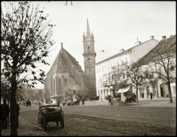 cca 1940-1950 Beszterce, Dés, Kolozsvár, 8 db negatív, 4,5×5,5 cm
