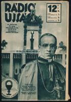 1938 Rádió Újság XV. évf. 21. sz., 1938. máj. 22-28., benne a XXXIV. Nemzetközi Eucharisztikus Kongresszus híreivel, fekete-fehér fotókkal, 64 p.