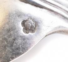 Ezüst(Ag) 6 db teás kanál, jelzett, h: 16 cm, nettó: 189 g