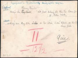 cca 1930-1940 Vöröskeresztes bál nyitó párjai, hátoldalon feliratozva, 17,5×23 cm