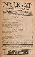 1915 Nyugat 8. évfolyamának 9 db száma. Főszerk.: Ignotus, szerk.: Ady Endre, Fenyő Miksa. Egybekötö...