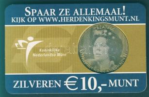 Hollandia 2005. 10€ Ag "Beatrix uralkodásának 25. évfordulója" T:BU Díszkiadásba...
