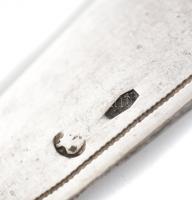 Ezüst(Ag) 12 személyes gyümölcsös készlet, h:11,5cm, Jelzett, nettó 285g