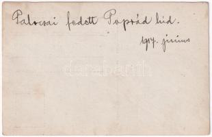 1917 Palocsa, Plavec; Fedett Poprád híd / covered bridge. photo