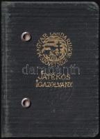 1946 Bp., Magyar Labdarúgók Szövetsége fényképes játékos igazolvány Tarr József Testvériség SE játék...