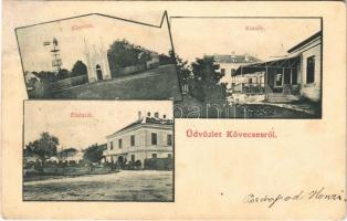 1901 Kövecses, Strkovec; kápolna, Jansen kastély, elutazás, szélmalom / chapel, castle, windmill (r)