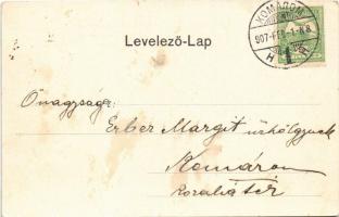 1907 Komárom, Komárno; Honvéd szobor az 1848-49-es magyar szabadságharc Ács és Herkálypuszta közötti...