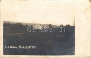 1938 Kluknó, Klukenau, Kluknava; Csáky kastély / zámok / castle. photo (gyűrődés / crease)