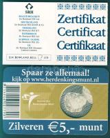 Hollandia 2006. 5€ Ag "Rembrandt" T:BU Díszkiadásban! Tanúsítvánnyal!