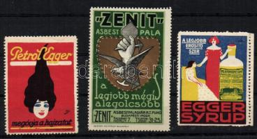 1910-1912 Ritka magyar levélzárók 3 db