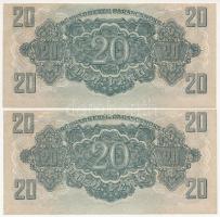1944. 20P "A Vöröshadsereg Parancsnoksága" (2x, sorszámkövető) T:I,I-
Adamo P45