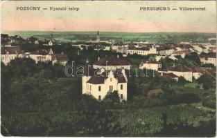 1910 Pozsony, Pressburg, Bratislava; Nyaraló telep / holiday resort, villas (fa)