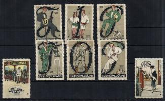 1909 Divat Tip-top cipő angol levélzáró sor  (8 db)