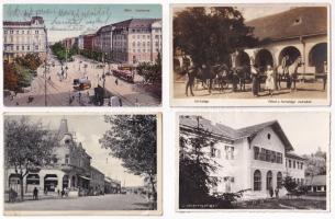 32 db főleg RÉGI történelmi magyar város képeslap vegyes minőségben / 32 mostly pre-1945 town-view postcards from the Kingdom of Hungary in mixed quality