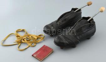 Stoplis labdarúgó cipő foci cipő, bőr. cca 1960