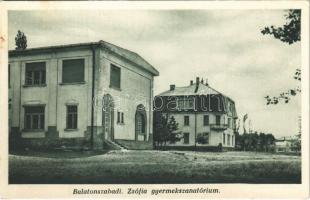 1931 Balatonszabadi, Zsófia gyermekszanatórium