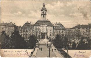 1907 Szeged, Széchenyi tér, városháza (EK)