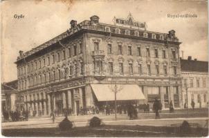 1922 Győr, Royal és Fehérhajó szálloda. Vasúti levelezőlapárusítás 8338.