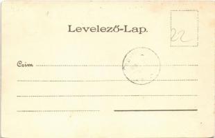 1899 Budapest VI. Oktogon, Café Abbazia kávéház. "Kosmos" litho s: Geiger (EK)