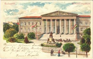 1899 Budapest VIII. Nemzeti Múzeum. Kosmos Kunstanstalt S. IX. litho (Rb)