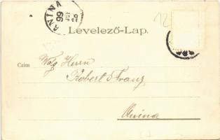 1899 Budapest VIII. Nemzeti Múzeum. Kosmos Kunstanstalt S. IX. litho (Rb)