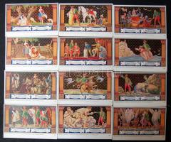 1930 Képeslap sorozat: Petőfi: János Vitéz Erzsébet söröző falfestménye 12 db számozott lap