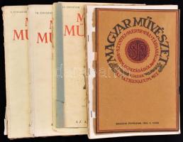 1926-1928 Magyar Művészet című folyóirat 3 db teljes száma + töredékszámok