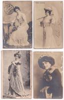 38 db RÉGI motívum képeslap vegyes minőségben: színészek / 38 pre-1945 motive postcards in mixed qua...