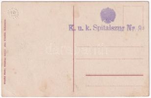 Fenyőháza, Lubochna; vasútállomás, vagonok, vonat / railway station, train + "K.u.k. Spitalszug...