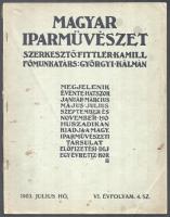 1903 Magyar Iparművészet Vi. évfolyamának 4. száma, benne képek a királyi palota berendezéséről, 2 lap hiányzik