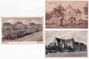 10 db RÉGI magyar város képeslap vegyes minőségben / 10 pre-1945 Hungarian town-view postcards in mixed quality