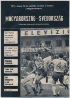 1973 Magyarország-Svédország labdarúgó mérkőzés meccs újság