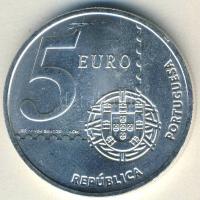 Portugália 2003. 5€ Ag "150 éves az első portugál bélyeg" T:1 Tanúsítvánnyal!