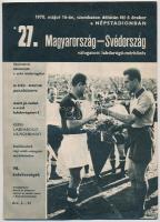 1970 Magyarország-Svédország labdarúgó mérkőzés meccs újság