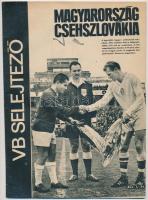 1974 Magyarország-Csehszlovákia  labdarúgó mérkőzés meccs újság