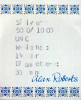 Portugália 2003. 5€ Ag "150 éves az első portugál bélyeg" T:1 Tanúsítvánnyal!