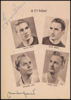 Szekeres József: 7:1 Grosics Gyula és Buzánszky Jenő autográf aláírásával. Bp., 1954. Sport. Kiadói ...