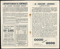 1953 MTK . Manchester United labdarúgómérkőzés meccsfüzet 16 p / Football match booklet