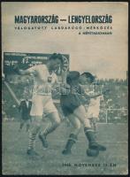 1960 Magyarország . Lengyelország labdarúgó mérkőzés meccsfüzet / Poland-Hungary Football match booklet