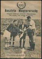 1955 Ausztria- Magyarország labdarúgó mérkőzés meccsfüzet / Austria-Hungary Football match booklet