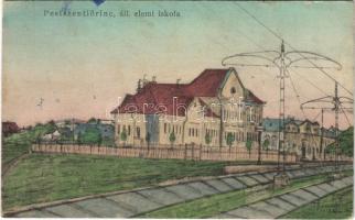 1944 Budapest XVIII. Pestszentlőrinc, Pusztaszentlőrinc, Szentlőrinc; Állami elemi iskola (Rb)