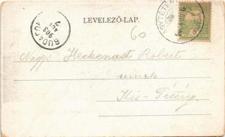 1903 Budapest XXII. Kistétény, Budatétény; Lövölde, Táborozás a kantin előtt, K.u.K. katonák. Weigan...