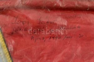 1970 A Vasas SC labdarúgócsapat tagjai által aláírt csapatzászló / Autograph signature of HUngarian ...